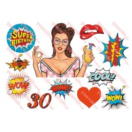 Вафельна картинка Жіноча 200
